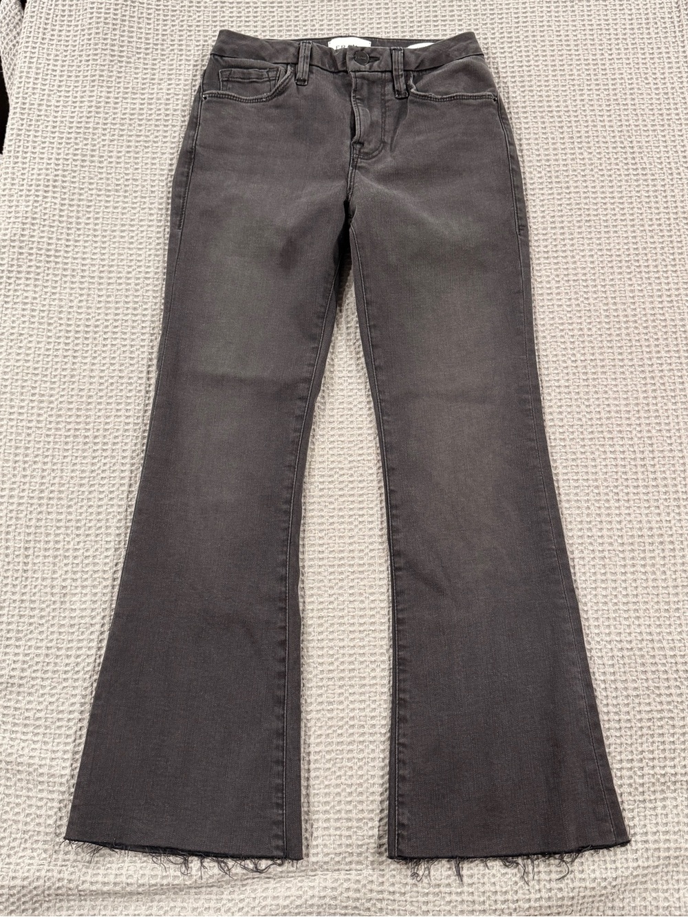 Frame Denim Charcoal Flare Jeans